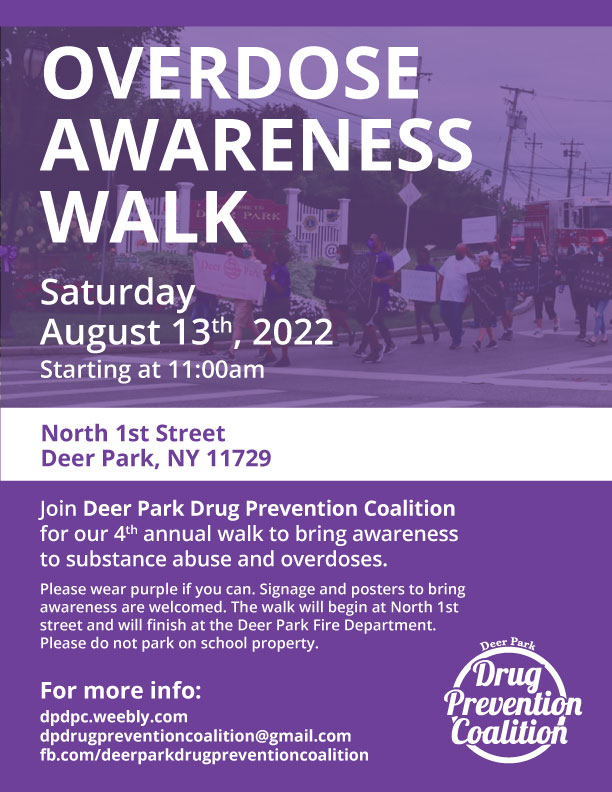 Overdose Awareness Walk 2022 Deer Park Drug Prevention Coalition Inc.